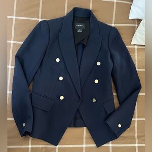 Club Monaco Navy Double-Breasted Blazer